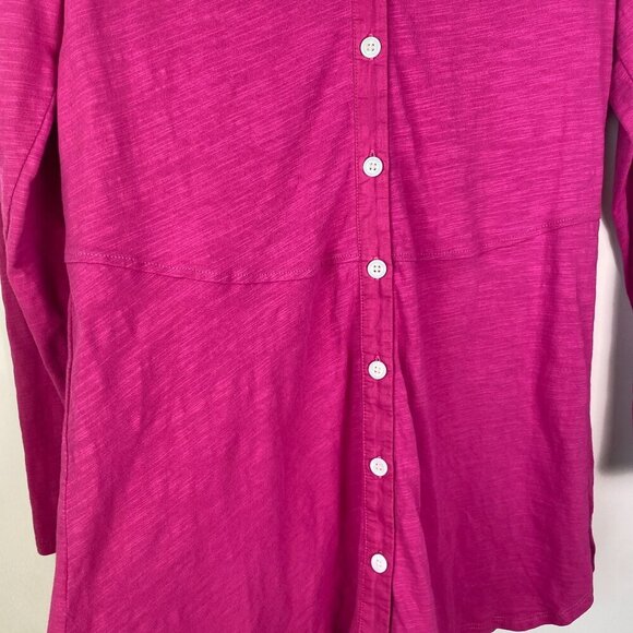 Soft Surroundings Tunic Pamplona 100% Cotton Heather Fuchsia Pink Size XS - Picture 6 of 9